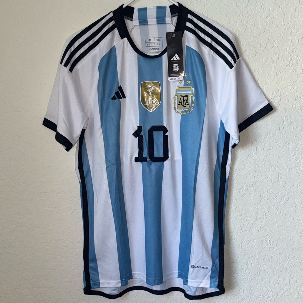 ✅NWT Men Adidas Argentina MESSI Soccer Jersey